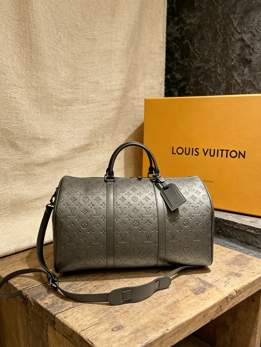Louis Vuitton Keepall 50 Monogram Shadow Leather
